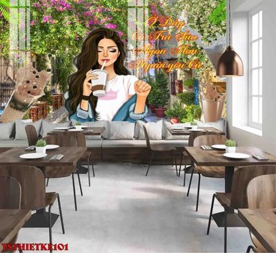 Tải file gốc File tranh dán tường quán trà sữa TSthietke101 (bản PSD) đầy đủ layer