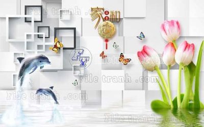 Tải file File tranh gốc tranh tường hoa thủy mặc trung quốc TTQ120 (PSD) cho in tranh 3D