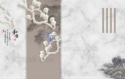 File PSD File tranh gốc tranh tường hoa thủy mặc trung quốc TTQ135 (gốc) tách lớp chi tiết