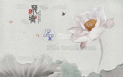 Cung cấp file tranh gốc File tranh gốc tranh tường hoa thủy mặc trung quốc TTQ141 độc quyền