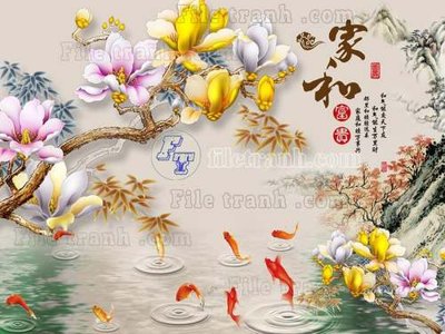 File gốc File tranh gốc tranh tường hoa thủy mặc trung quốc TTQ147 (in lụa) tranh mã đáo