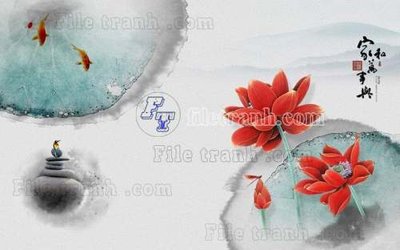 File PSD File tranh gốc tranh tường hoa thủy mặc trung quốc TTQ193 (bản gốc) độ phân giải cao