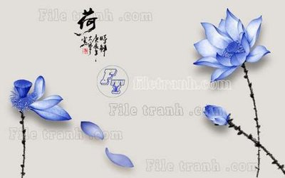 File gốc File tranh gốc tranh tường hoa thủy mặc trung quốc TTQ22 (ảnh chi tiết) để in lụa