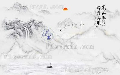 File gốc File tranh gốc tranh tường hoa thủy mặc trung quốc TTQ26 (ảnh rõ nét) để in