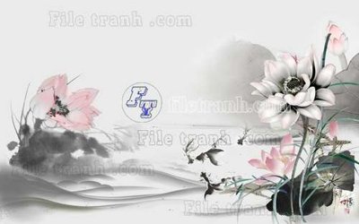 File gốc File tranh gốc tranh tường hoa thủy mặc trung quốc TTQ268 (in tráng gương) ốp tường