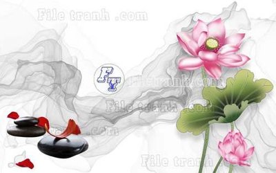 Download file gốc File tranh gốc tranh tường hoa thủy mặc trung quốc TTQ271 (in mica) trong suốt