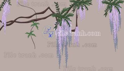 File ảnh File tranh gốc tranh tường hoa thủy mặc trung quốc TTQ287 (gốc) cho trang trí nhà hàng