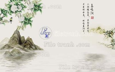 Tải file File tranh gốc tranh tường hoa thủy mặc trung quốc TTQ29 (gốc) làm file thiết kế