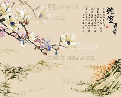 Tải file File tranh gốc tranh tường hoa thủy mặc trung quốc TTQ342 (PSD) cho in tranh 3D