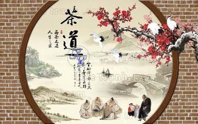 File gốc File tranh gốc tranh tường hoa thủy mặc trung quốc TTQ350 (cho in ấn) độc quyền