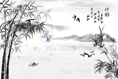 Tải về file tranh gốc File tranh gốc tranh tường hoa thủy mặc trung quốc TTQ353 (để in quảng cáo)