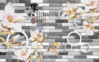 Ảnh gốc File tranh gốc tranh tường hoa thủy mặc trung quốc TTQ367 (độ nét cao) in tráng gương