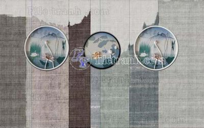 File in lụa File tranh gốc tranh tường hoa thủy mặc trung quốc TTQ398 (tân cổ điển) File tranh gốc tranh tường hoa thủy mặc trung quốc TTQ398