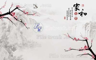 Tải file File tranh gốc tranh tường hoa thủy mặc trung quốc TTQ40 (ảnh gốc) in tráng gương