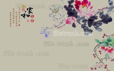 Mua file gốc File tranh gốc tranh tường hoa thủy mặc trung quốc TTQ414 (chất lượng) tại Filetranh.com