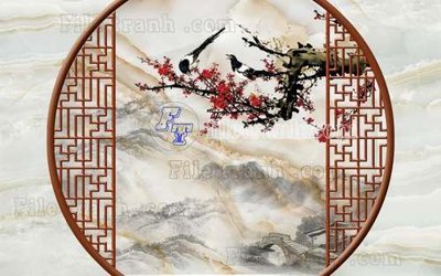 Tải file gốc File tranh gốc tranh tường hoa thủy mặc trung quốc TTQ415 dùng cho in ấn