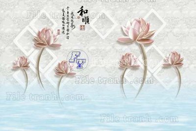 File tranh File tranh gốc tranh tường hoa thủy mặc trung quốc TTQ448 (file gốc) chủ đề phong thủy