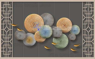 Download file ảnh gốc File tranh gốc tranh tường hoa thủy mặc trung quốc TTQ483 để in ấn