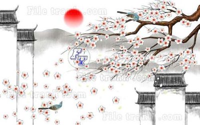 Mua file tranh gốc File tranh gốc tranh tường hoa thủy mặc trung quốc TTQ494 tại Filetranh.com