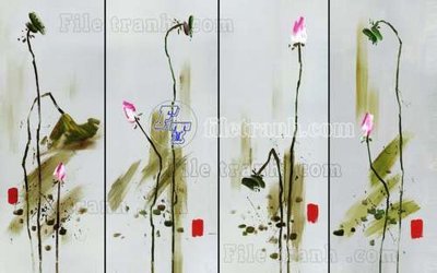 Tải file File tranh gốc tranh tường hoa thủy mặc trung quốc TTQ507 (PSD) cho in tranh kính