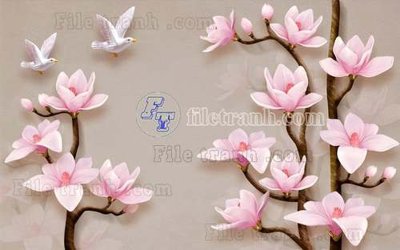 File tranh File tranh gốc tranh tường hoa thủy mặc trung quốc TTQ524 (bản gốc) in lụa dán tường