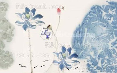 File gốc File tranh gốc tranh tường hoa thủy mặc trung quốc TTQ532 (ảnh chi tiết) để in trần