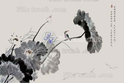 File tranh File tranh gốc tranh tường hoa thủy mặc trung quốc TTQ534 (ảnh gốc) sắc nét hoàn hảo