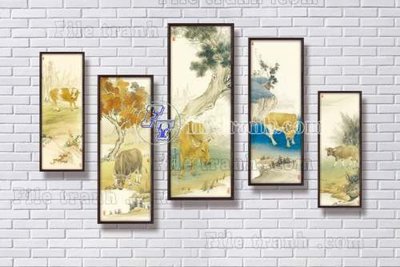 Tải file gốc in lụa File tranh gốc tranh tường hoa thủy mặc trung quốc TTQ565 siêu nét