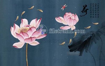 File tranh File tranh gốc tranh tường hoa thủy mặc trung quốc TTQ571 (bản gốc) in lụa dán tường