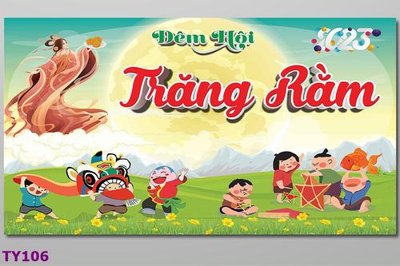 File gốc File banner trung thu TY106 (in lụa) tranh thuận buồm