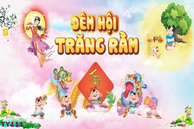 File tranh gốc PSD File banner trung thu TY111 còn nguyên layer