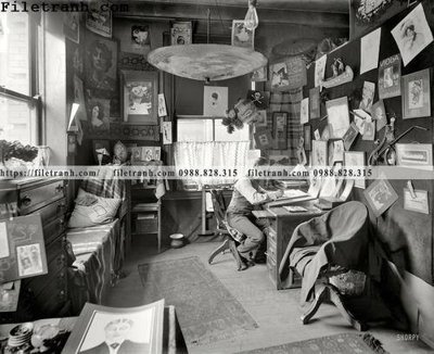 File in trần The Artist in His Studio_ 1902 (bản gốc) trời sao