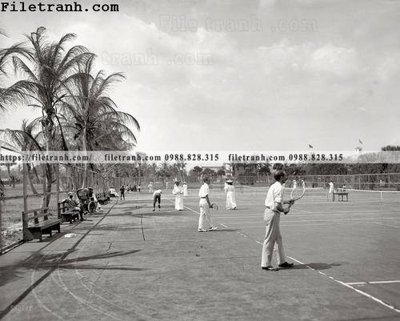 Tải file gốc in lụa Tourist Court_ 1905 siêu nét
