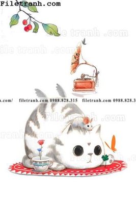 File gốc Tranh Ve Dong Vat Hoat Hinh 115 (in tráng gương) ốp tường