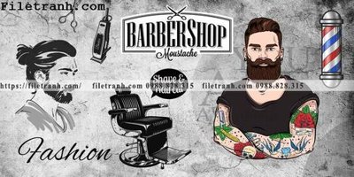File PSD Tranh dan tuong Tiem cat toc barber 110 (bản gốc) độ phân giải cao