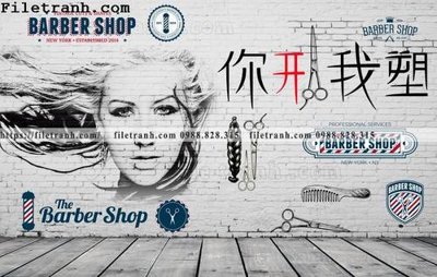 Mua file gốc Tranh dan tuong Tiem cat toc barber 121 (chất lượng) tại Filetranh.com