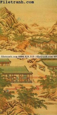 File PSD Tranh phong canh sanh vao cua Trung Quoc121 (gốc) nhiều lớp (multi-layer)