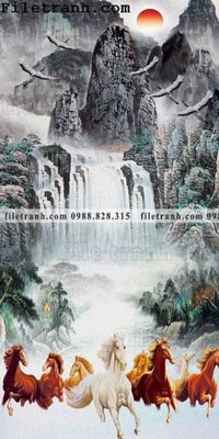 Ảnh gốc Tranh phong canh sanh vao cua Trung Quoc178 (nét căng) in mica