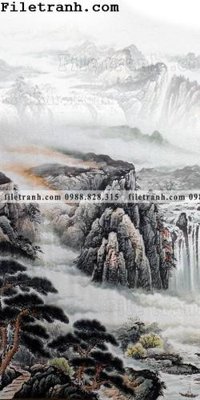 Tải file Tranh phong canh sanh vao cua Trung Quoc184 (gốc) làm tranh treo tường