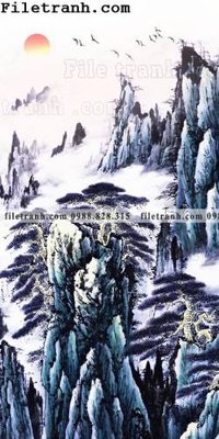 File ảnh Tranh phong canh sanh vao cua Trung Quoc209 (gốc) in poster