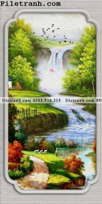 File tranh Tranh phong canh sanh vao cua Trung Quoc216 (ảnh gốc) chi tiết rõ ràng