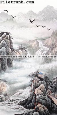 File gốc in tráng gương Tranh phong canh sanh vao cua Trung Quoc240 chi tiết