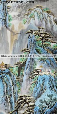 File ảnh Tranh phong canh sanh vao cua Trung Quoc264 (gốc) in PP, decal