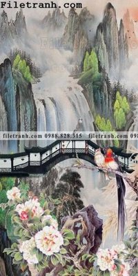 Tải file Tranh phong canh sanh vao cua Trung Quoc266 (gốc) chủ đề phong thủy