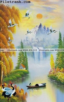 Tải file Tranh phong canh sanh vao cua Trung Quoc295 (gốc) in trên mọi chất liệu