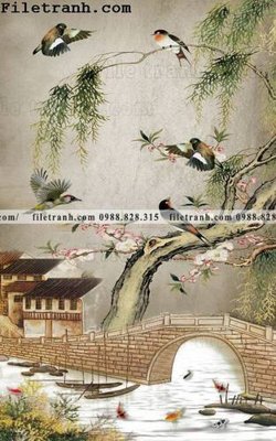 File tranh quảng cáo Tranh phong canh sanh vao cua Trung Quoc315 (download file gốc)