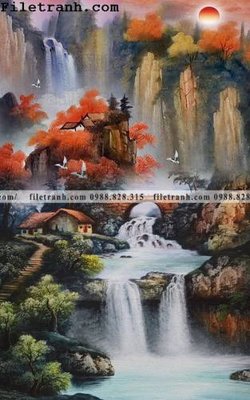 Download file ảnh gốc Tranh phong canh sanh vao cua Trung Quoc316 để in ấn