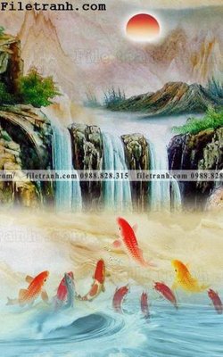 File gốc Tranh phong canh sanh vao cua Trung Quoc327 (in 3D) cho trang trí