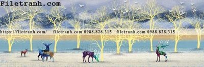 File tranh gốc in trần nhà Tranh trang tri banner dau giuong hien dai 220 3D