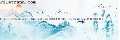 File gốc Tranh treo phong canh muc gio 226 (in lụa) họa tiết 3D